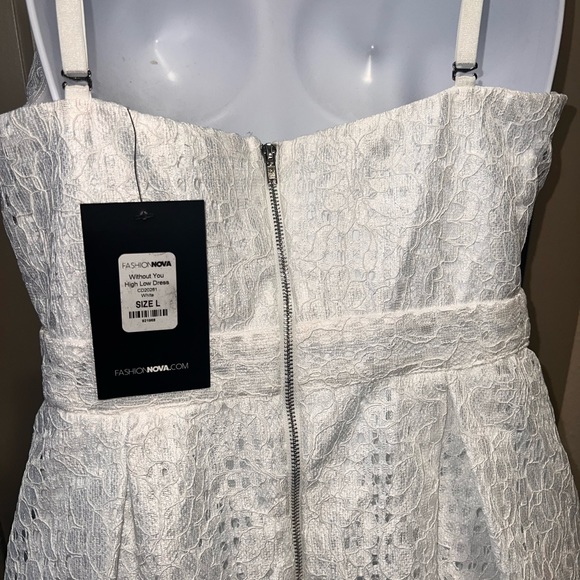 Fashion nova white high low dress - Picture 7 of 9
